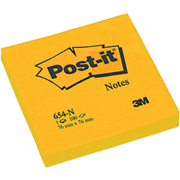 POST-IT NOTAS NEON 76x76mm NARANJA 6-PACK 654-NO